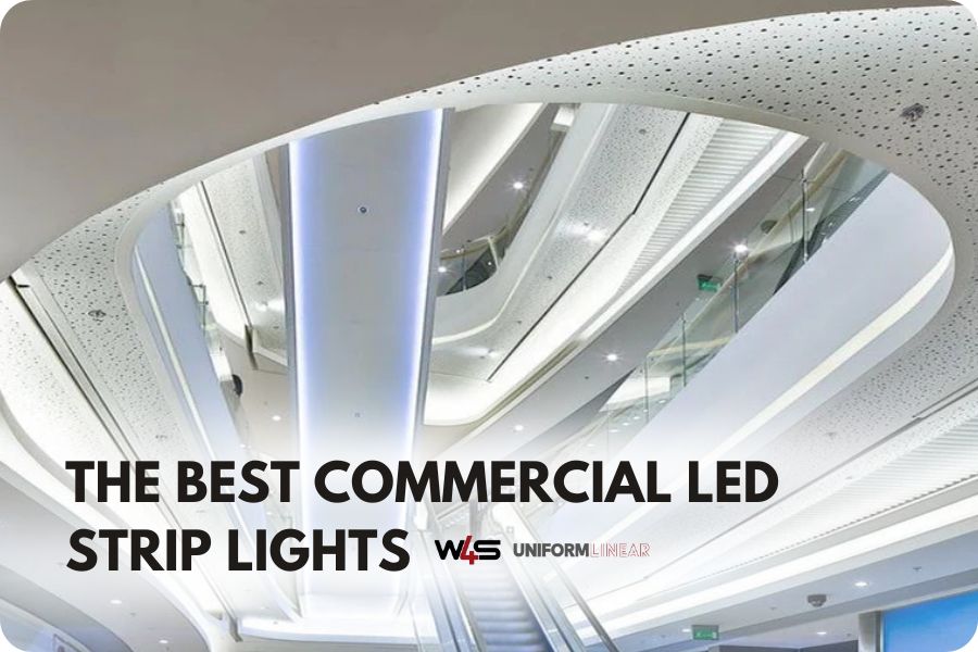 Commercial ceiling with integrated linear LED strip lighting – Wired4Signs USA