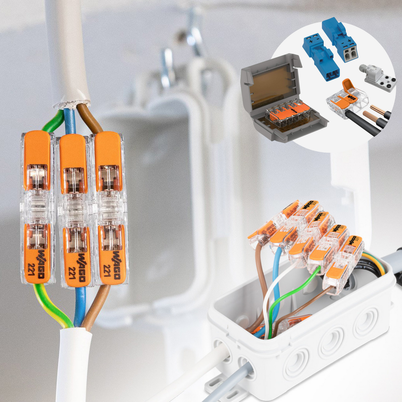 Power Distribution using Wago Connectors for LED Strip Lights