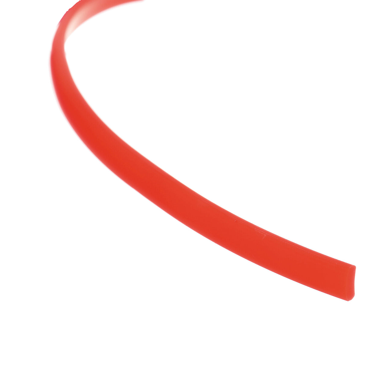 A close-up of the Upper cover for Niza Duo, a sleek, simple red plastic piece with a smooth finish, photographed against a white background—reminiscent of an LED diffusers polished look.