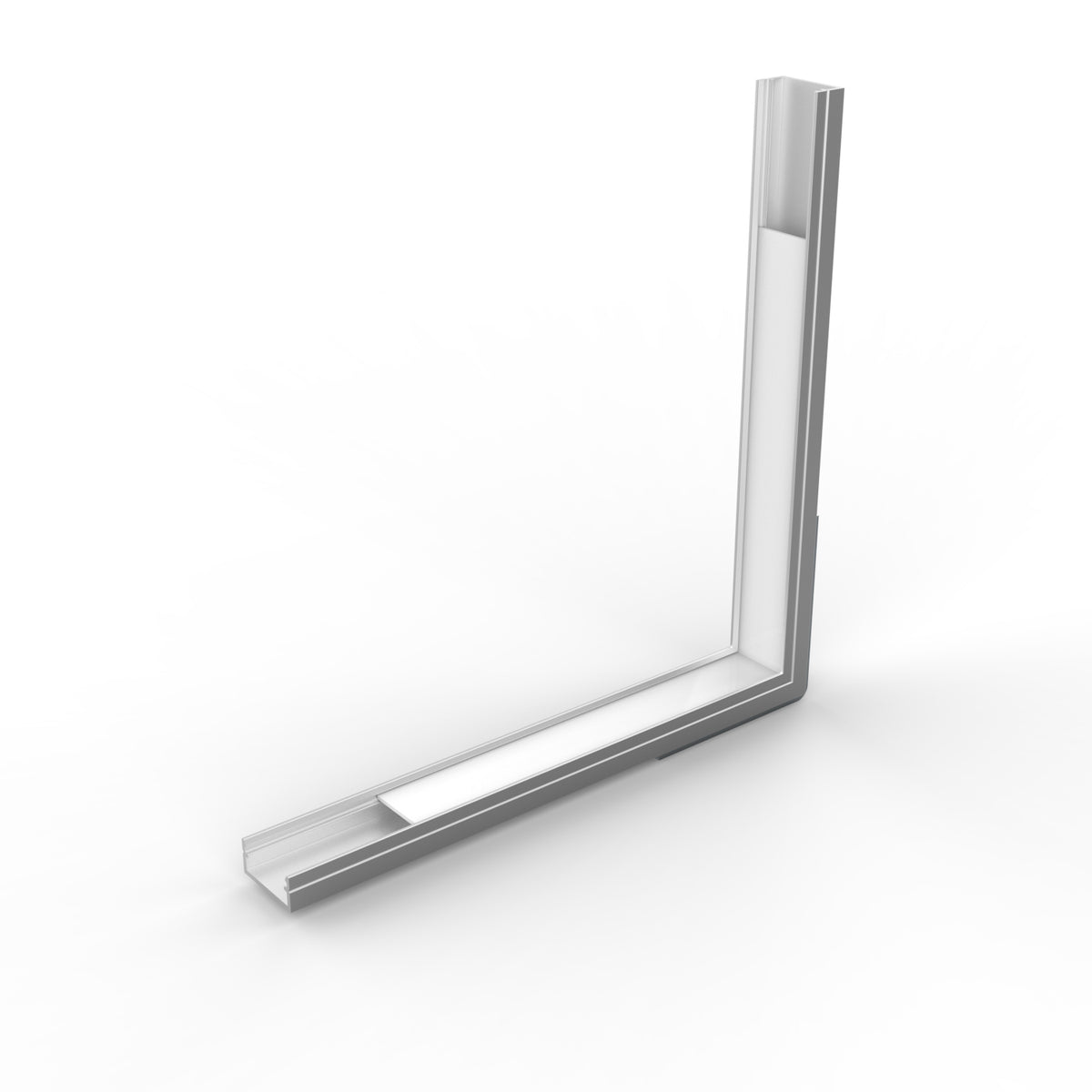 90 Degree Connector for Begton12 Profile with an L-shaped design and a white interior insert.