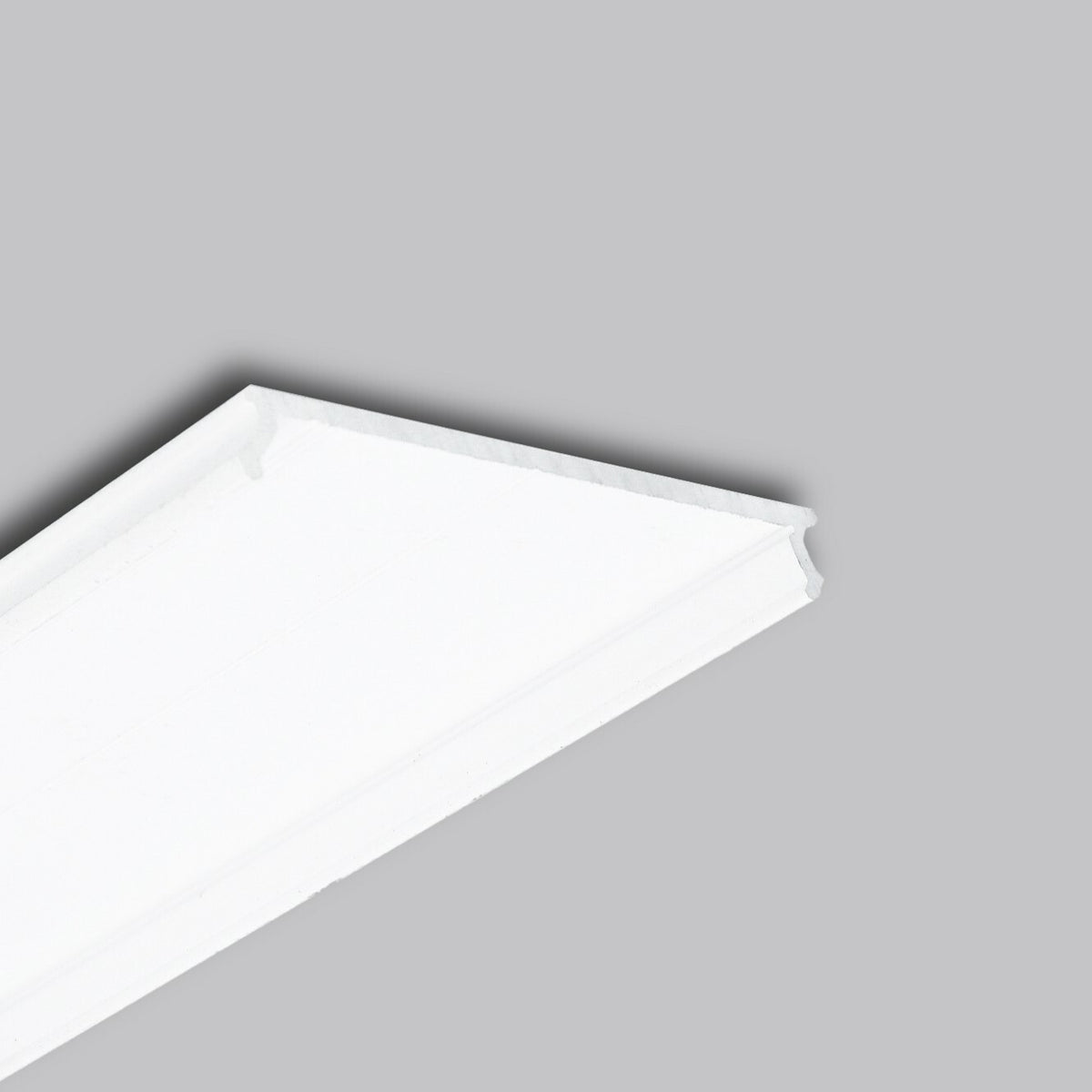 The LED Channel Cover ~ C8 Click Aluminim is displayed against a light gray background at an angle, highlighting its profile and thickness.