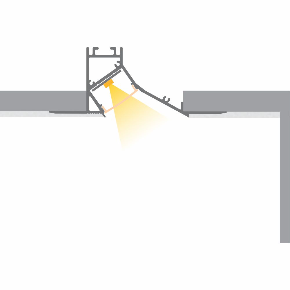 Recessed Wall Wash LED Lighting Channel ~ Model Acapulco - Wired4Signs USA - Buy LED lighting online