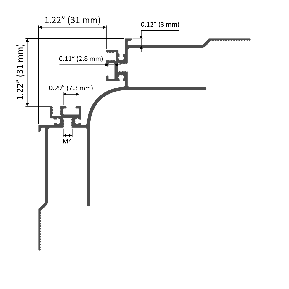 Plaster Board Cornice LED Channel ~ Model Alu-Cove3 - Wired4Signs USA - Buy LED lighting online
