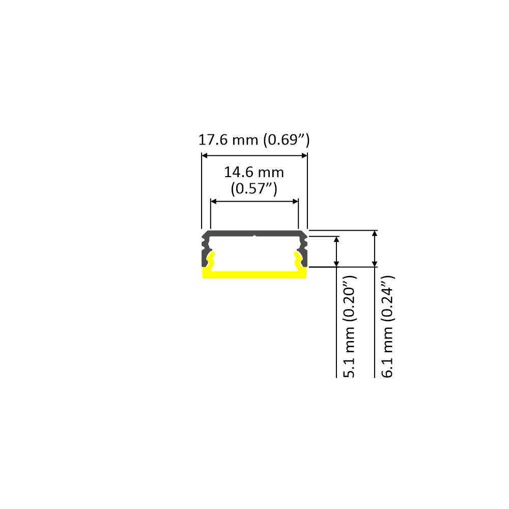 Surface Mount LED Strip Channel ~ Model Buddy14-01 | Wired4Signs