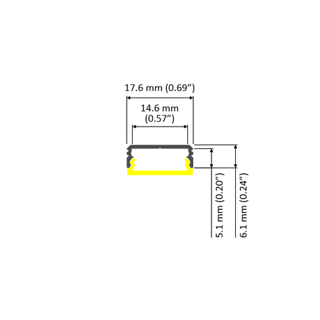 Surface Mount LED Strip Channel ~ Model Buddy14-01 | Wired4Signs