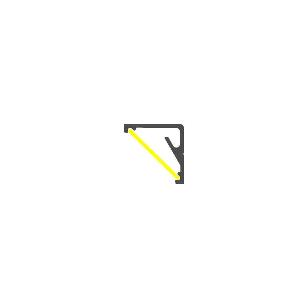 30/60 Degree Corner LED Channel ~ Model Cabi12 - Wired4Signs USA - Buy LED lighting online
