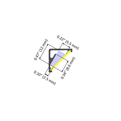 30/60 Degree Corner LED Channel ~ Model Cabi12 - Wired4Signs USA - Buy LED lighting online