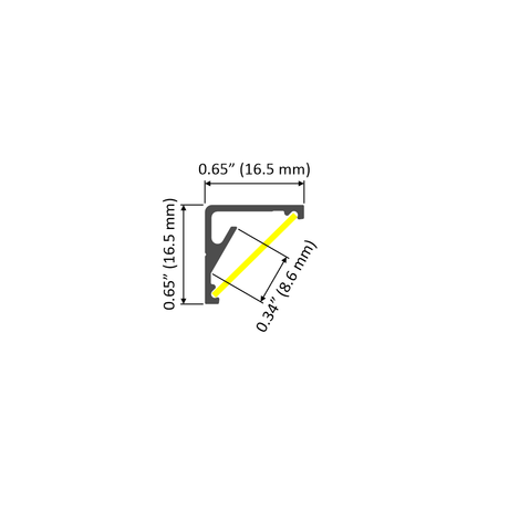 30/60 Degree Corner LED Channel ~ Model Cabi12 - Wired4Signs USA - Buy LED lighting online
