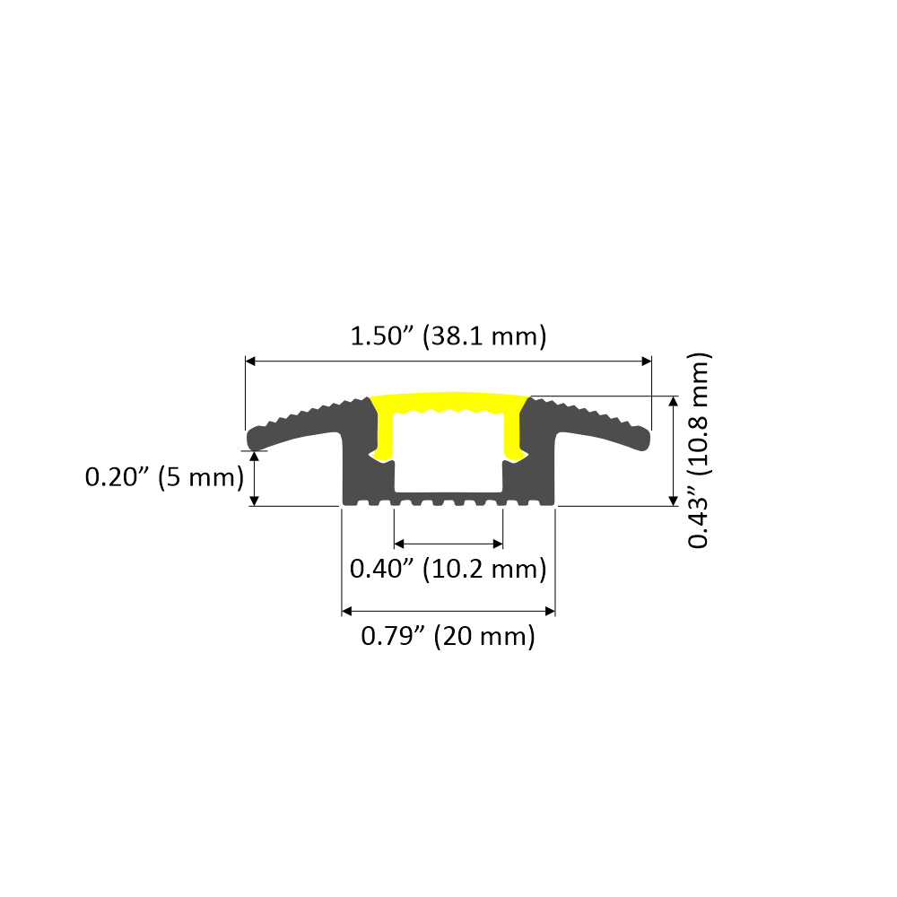 Floor Recessed LED Channel ~ Model Dubai - Wired4Signs USA - Buy LED lighting online