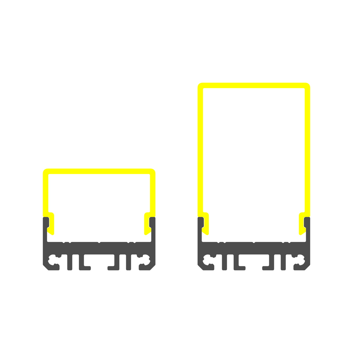 Square LED Diffuser Channel ~ Model Flo - Wired4Signs USA - Buy LED lighting online