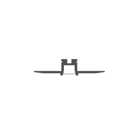 A minimalist black and white icon evokes the sleek lines of the 0.39 Bendable Drywall LED Lighting Channel (Model Klus KOZEL-10-BD), with curved linear arms and a central body, all on a plain white background.