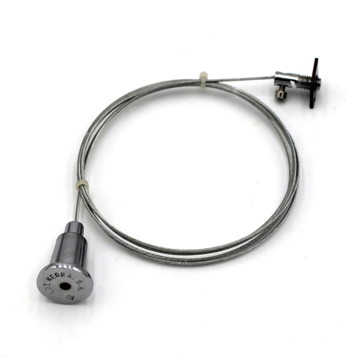 The Hanging Kits Munich Magnum features a coiled metal cable with a chrome knob labeled INTEGRAL and a mounting bracket—ideal for automotive or mechanical use and compatible with Munich Magnum systems.