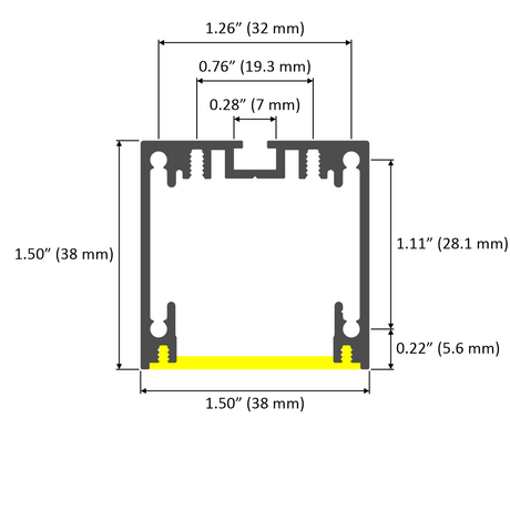 Silver Aluminum Profile ~ Model Munich Mini - Wired4Signs USA - Buy LED lighting online