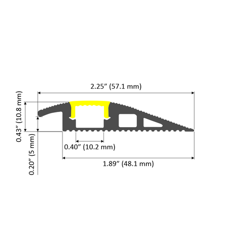 Floor Transition Strip LED Channel ~ Model Qatar - Wired4Signs USA - Buy LED lighting online
