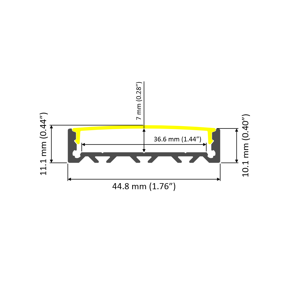 Surface Mount LED Strip Channel ~ Model SLW10 - Wired4Signs USA - Buy LED lighting online