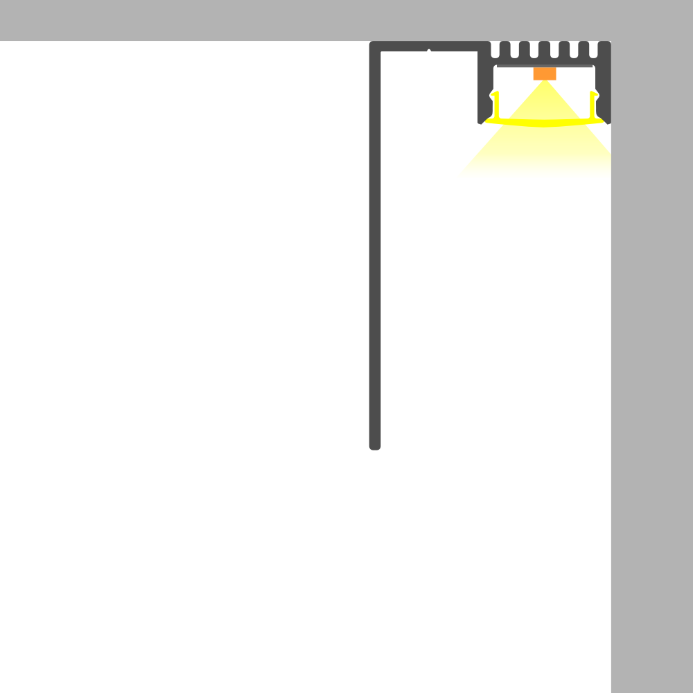 Drywall Perimeter LED Lighting Channel ~ Model Tallin
