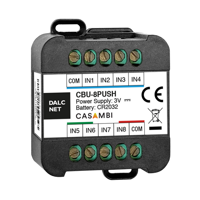 Configurable Push Button Input Module for Casambi ~ Model CBU-8PUSH