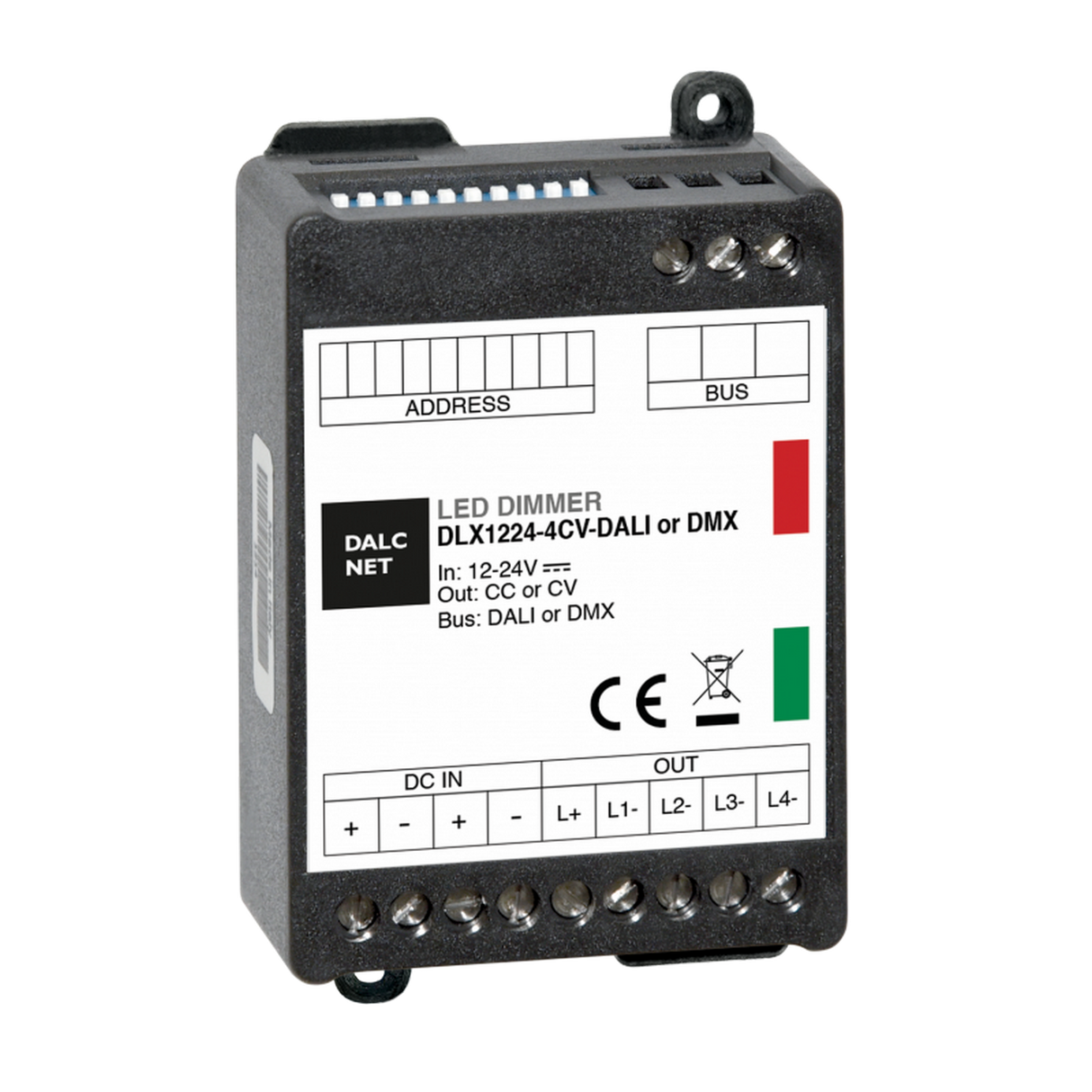 RGBW 4-Channel LED Dimmer with DALI Control ~ Model DLX1224-4CV-DALI | Wired4Signs USA