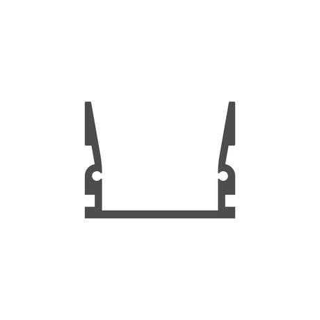 A simple black and white icon shows an aluminum bucket with two side handles, viewed from the front on a white background—ideal for use with the Complementary Mounting Profile, Model HR-MAX-T.