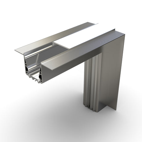 A 90 Degree Connector for RPL35US Profile, designed for architectural or industrial use, is displayed against a white background.