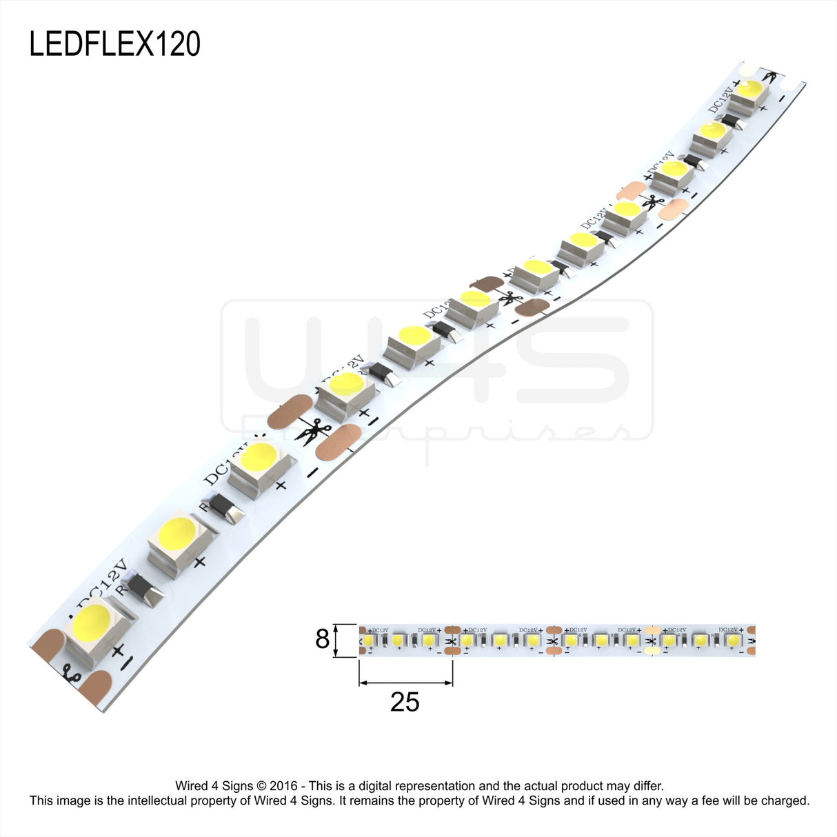 12v Constant Voltage LED Strip 3528 chip ~ Daisy Series - Wired4Signs USA - Buy LED lighting online