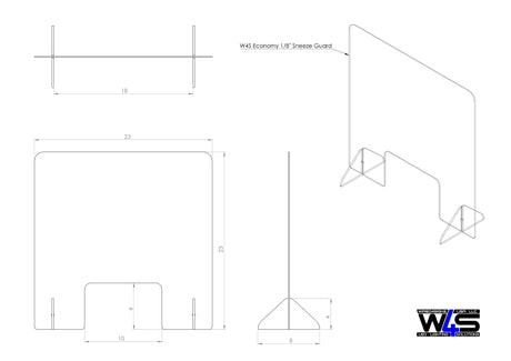 Economy 1/8" Sneeze Guard - Wired4Signs USA - Buy LED lighting online