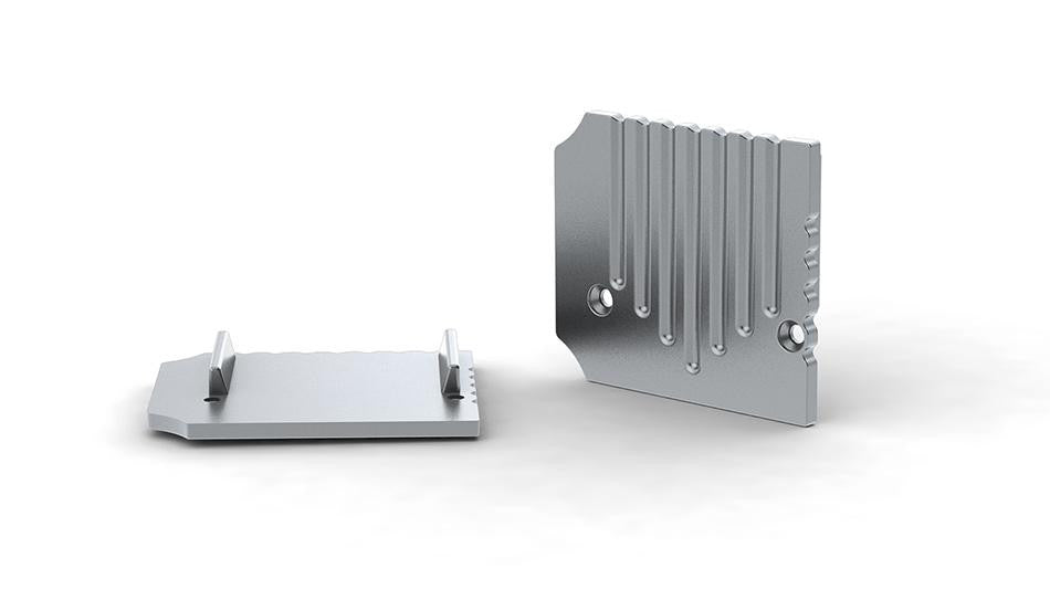 Aluminum end cap for PL35S LED profile w/out cable hole, left - Wired4Signs USA - Buy LED lighting online