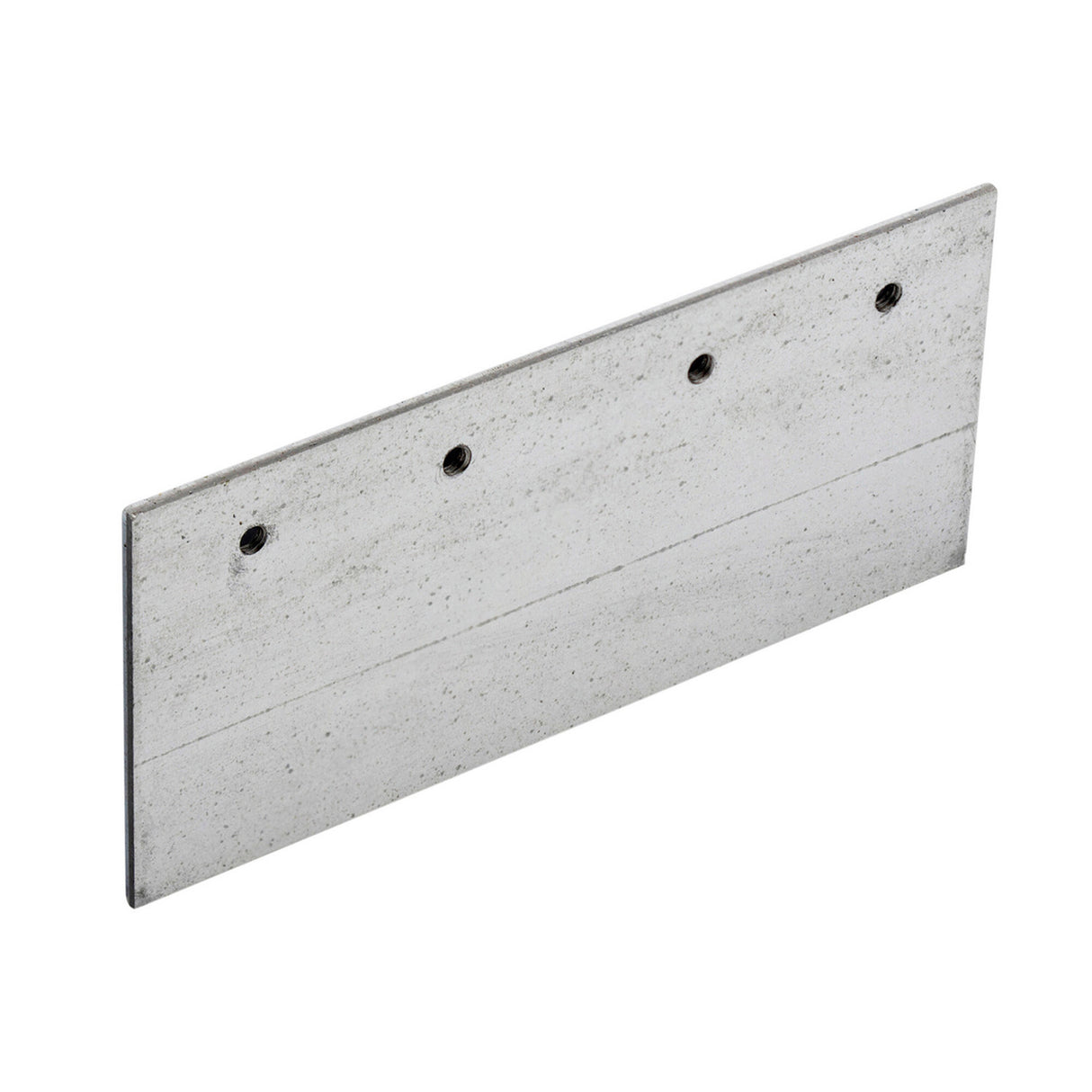 A Joining Plate for Antonio & Carmen Profile featuring a rectangular metal design with a straight edge and four evenly spaced holes along one side for secure attachment or mounting.