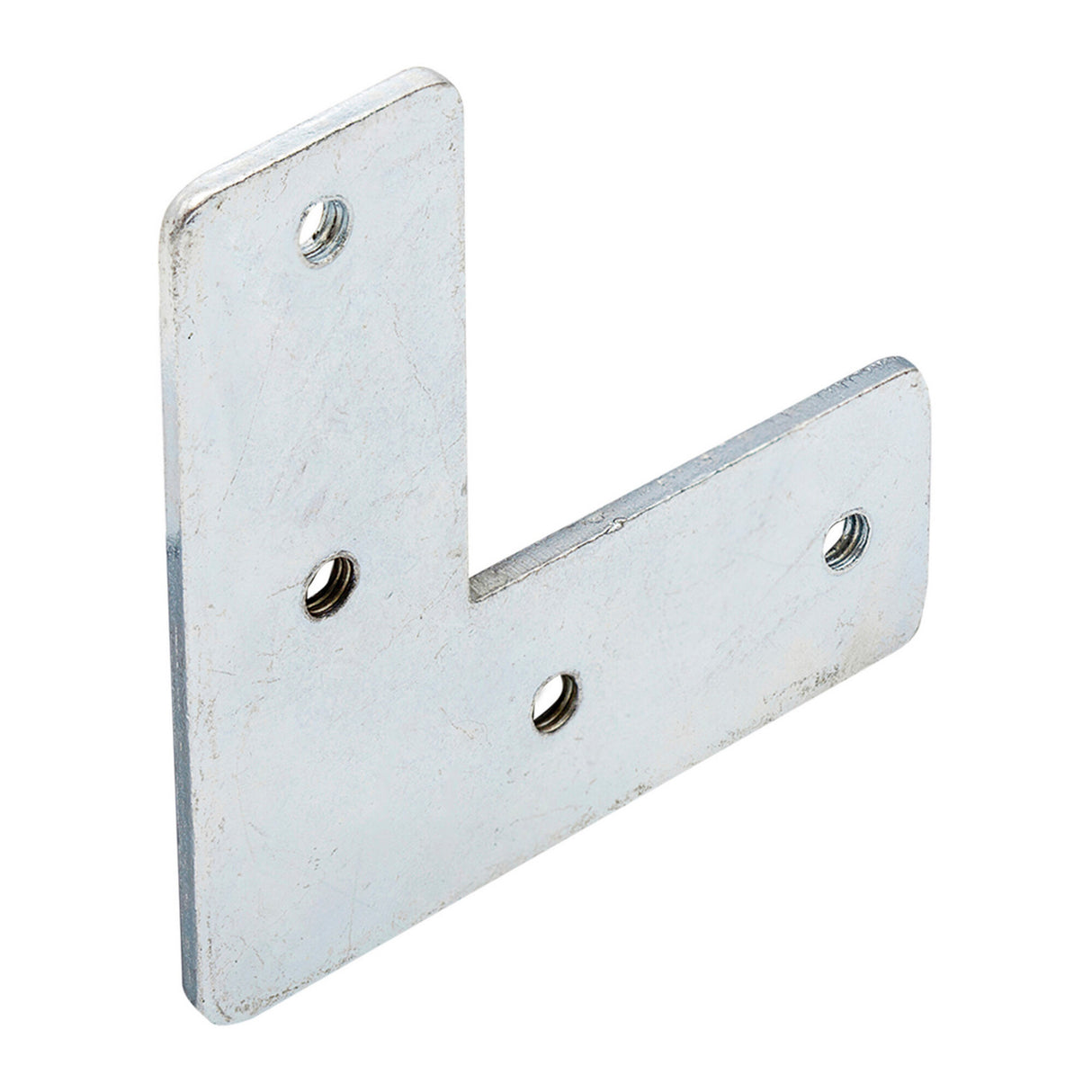 The Flat Angle Bracket for Antonio & Carmen Profile features four screw holes, perfect for joining or reinforcing two surfaces at a right angle and is compatible with Carmen profiles.