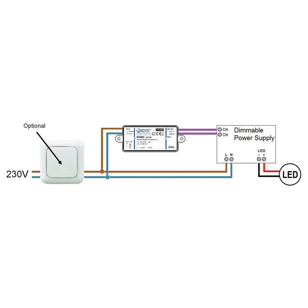 Casambi Controller for Dimmable LED Power Supplies ~ Model CBU-ASD IP65 - Wired4Signs USA - Buy LED lighting online