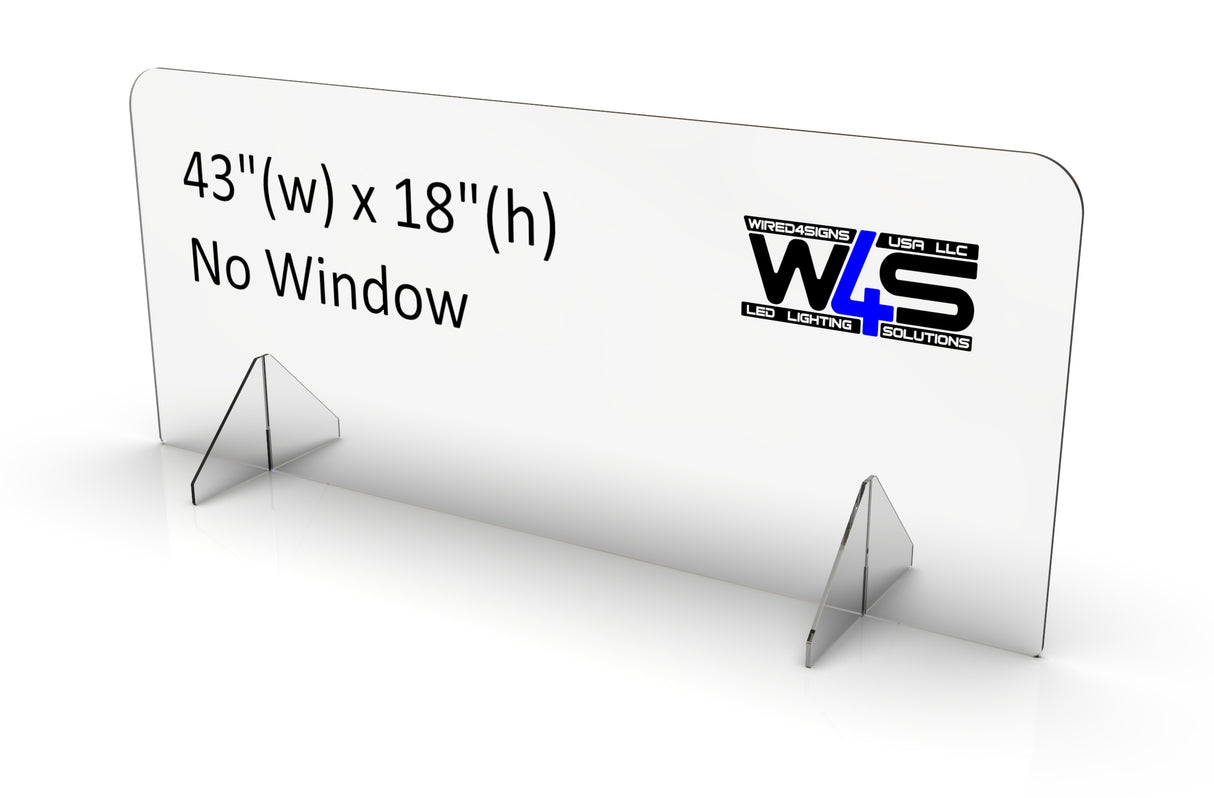 Standard Portable Plastic Sneeze Guard - Wired4Signs USA - Buy LED lighting online