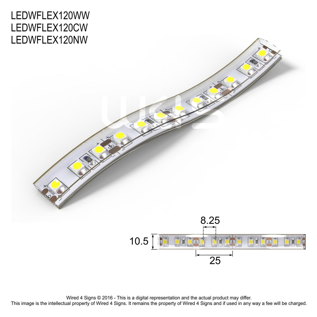 12v Constant Voltage LED Strip 3528 chip ~ Daisy Series - Wired4Signs USA - Buy LED lighting online
