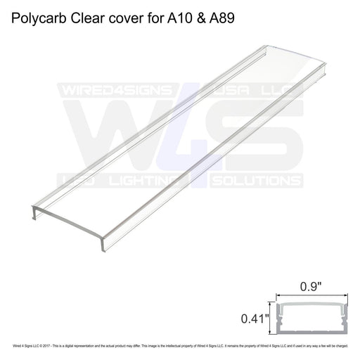 Polycarb Clear cover for A10 & A89 - Dif4 (2meter/6.56ft length) - Wired4Signs USA