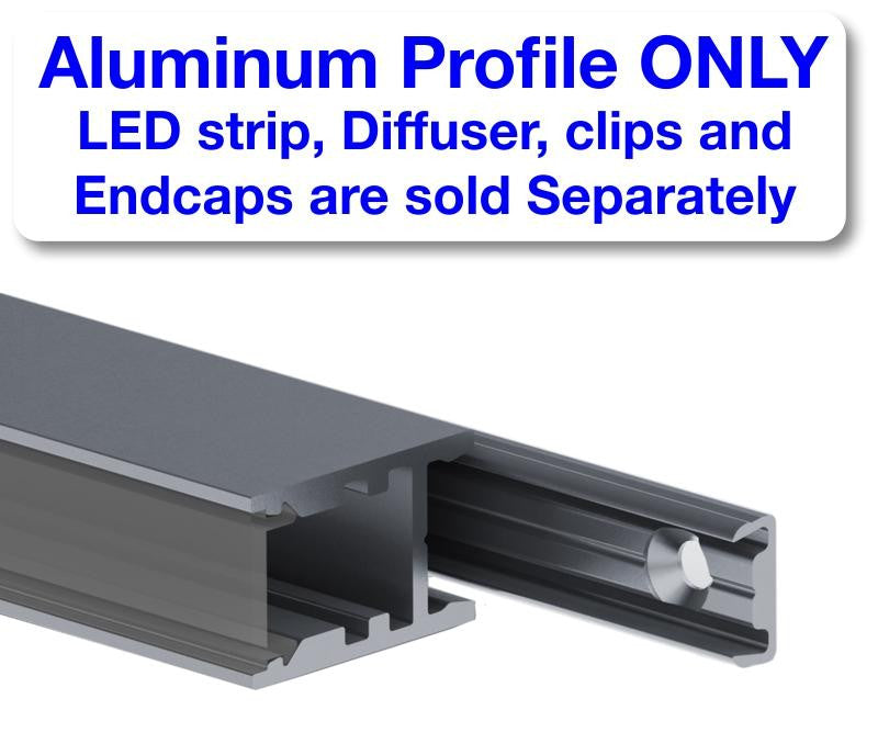 Thin Surface Mount LED Strip Channel ~ Model Alu-Swiss - Wired4Signs USA - Buy LED lighting online