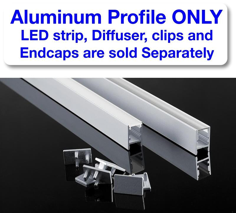 Thin Surface Mount LED Strip Channel ~ Model Alu-Swiss - Wired4Signs USA - Buy LED lighting online
