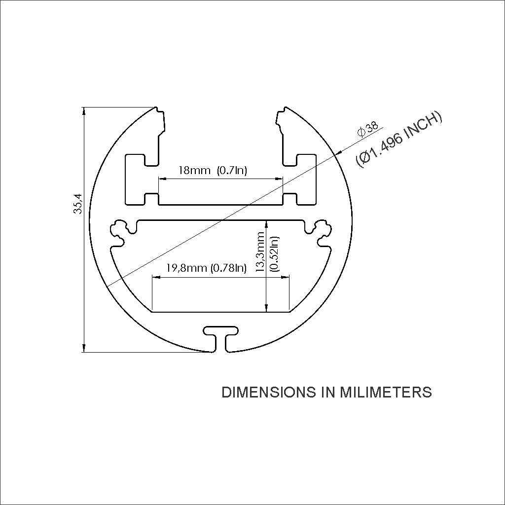 Round LED Linear Pendant ~ Model Alu-Round 38 - Wired4Signs USA - Buy LED lighting online