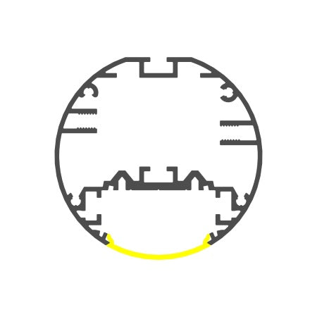 2" Round LED Channel Pendant ~ Model Alu-Round 52 - Wired4Signs USA - Buy LED lighting online