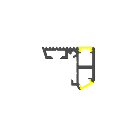 Small LED Stair Nosing Channel ~ Model Alu-Stair Nano - Wired4Signs USA - Buy LED lighting online