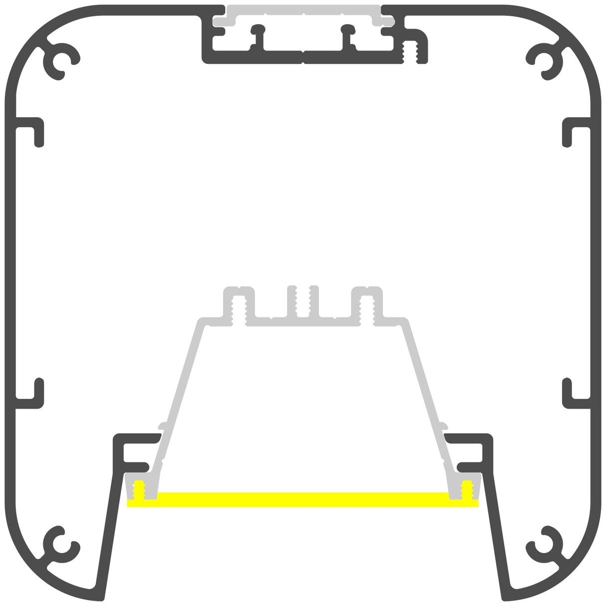 Modern Pendant Strip Light Channel ~ Model Antonio | Wired4signs USA | Surface mounted channel, Light pendant, led light diffuser, smd led