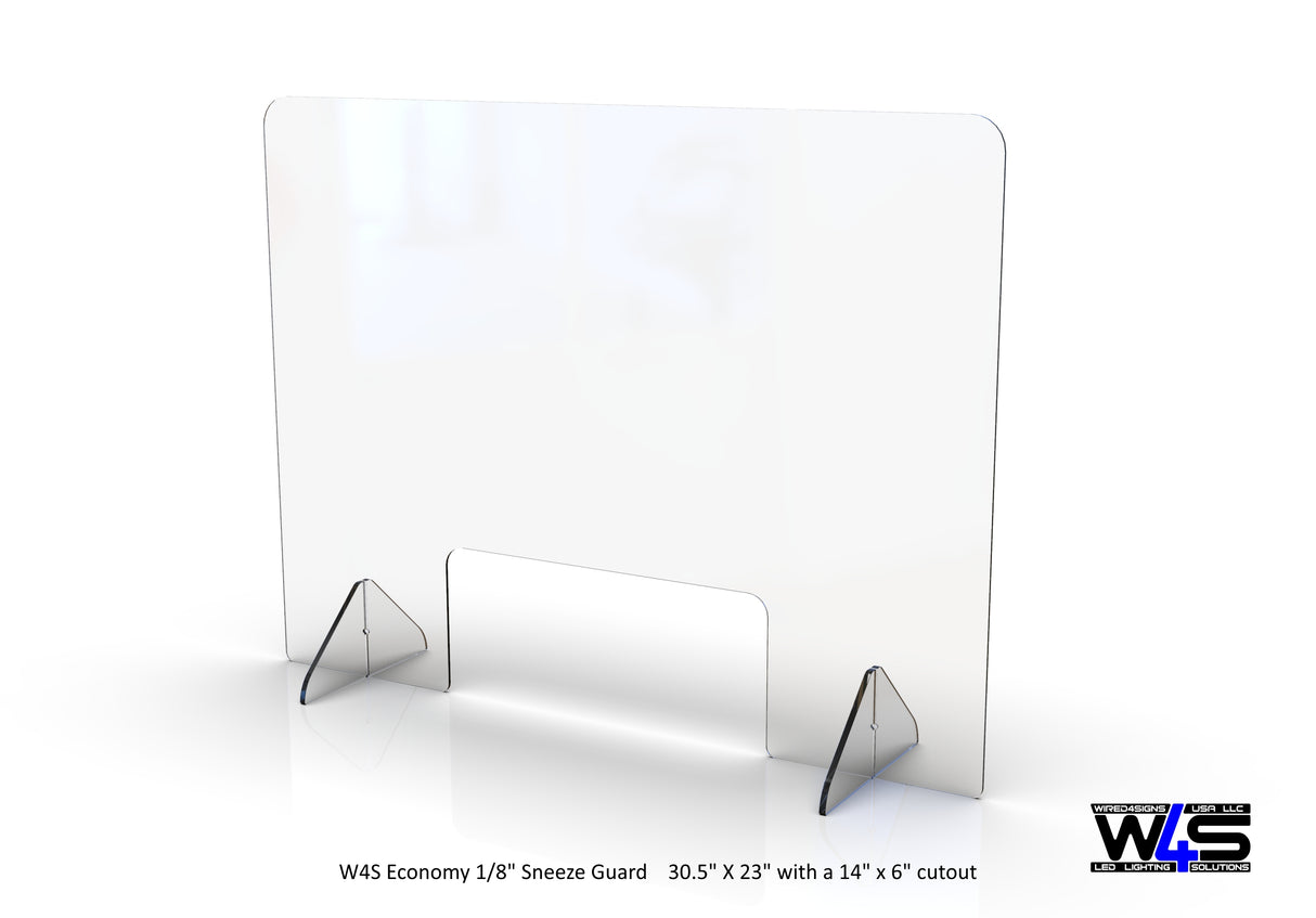 Economy 1/8" Sneeze Guard - Wired4Signs USA - Buy LED lighting online