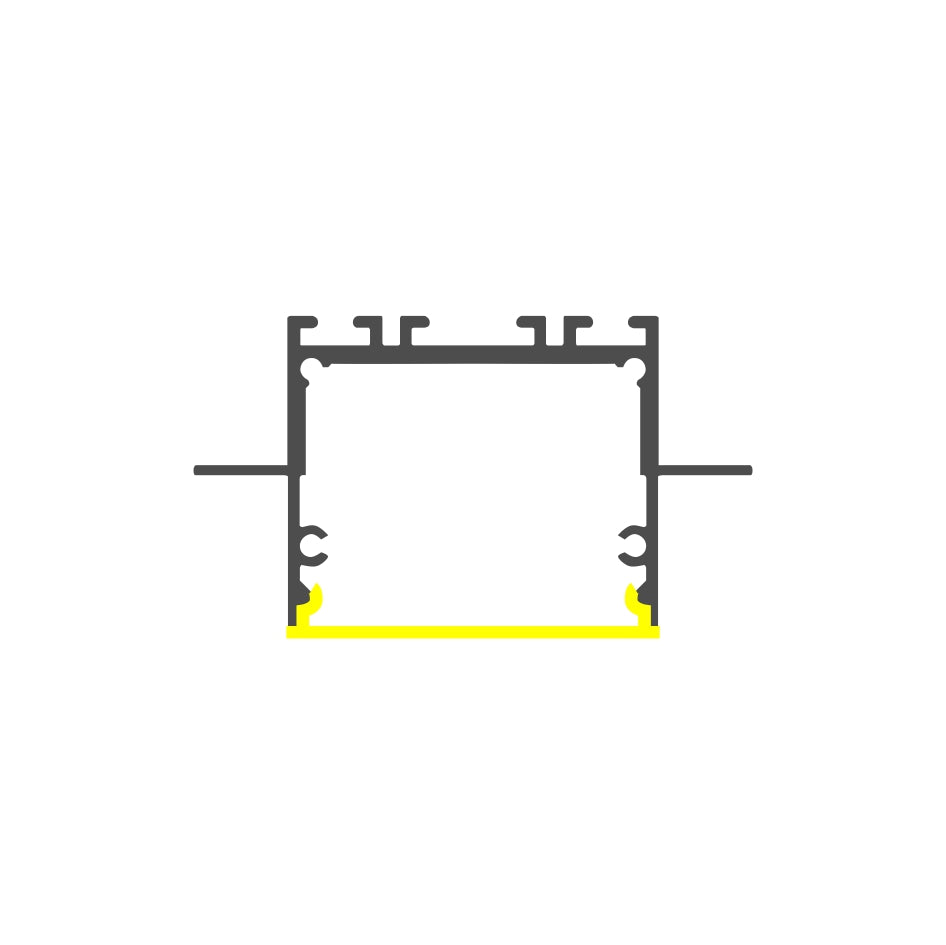 1" Ceiling/Wall Recessed Linear LED Lighting Profile ~ Model Belfast - Wired4Signs USA - Buy LED lighting online