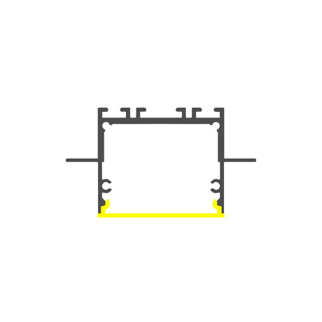 1" Ceiling/Wall Recessed Linear LED Lighting Profile ~ Model Belfast - Wired4Signs USA - Buy LED lighting online