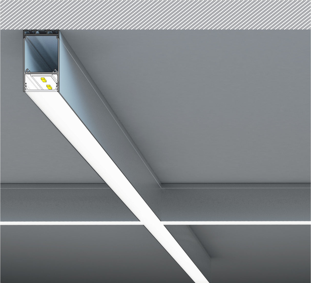 Suspended & Surface Mount LED Aluminum Channel ~ Model Combo30-01 - Wired4Signs USA - Buy LED lighting online