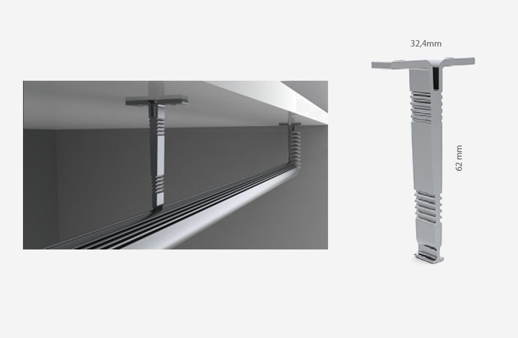 Intermediate Closet Support Arm for Alu-Round Profiles - Wired4Signs USA - Buy LED lighting online