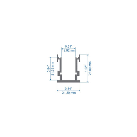Drive-safe Embedding LED Profile ~ Model Dublin XL - Wired4Signs USA - Buy LED lighting online