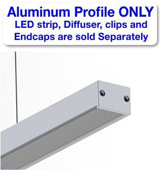 Surface Mount LED Strip Channel ~ Model Alu-Epoxy - Wired4Signs USA - Buy LED lighting online