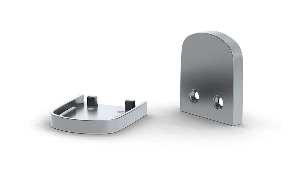 Aluminum end cap for Alu-Square profile, w/out cable hole - Wired4Signs USA - Buy LED lighting online