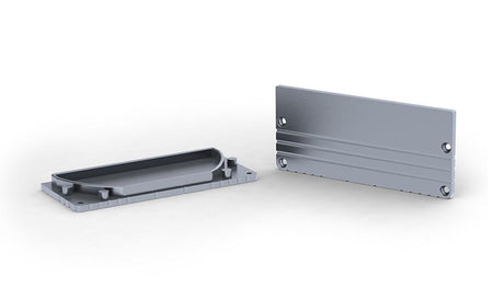 Aluminum end cap for PLW80N LED profile w/out cable hole - Wired4Signs USA - Buy LED lighting online