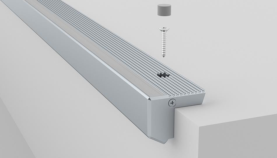 Small LED Stair Nosing Channel ~ Model Alu-Stair Nano - Wired4Signs USA - Buy LED lighting online