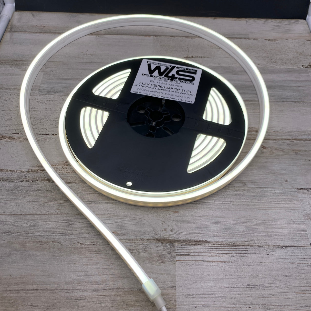 White IP44/IP66 Neon-Style Flexible LED Light Line ~ Flex Super Slim Series - Wired4Signs USA - Buy LED lighting online